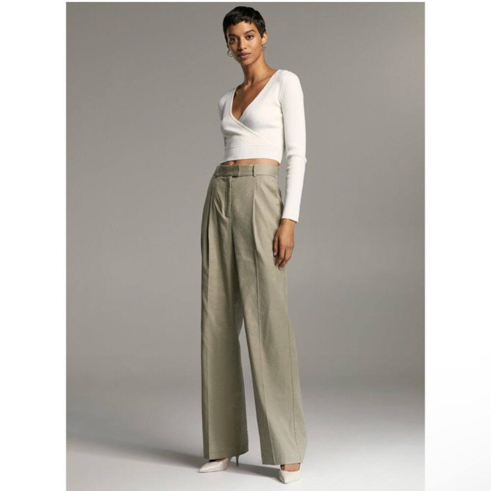 Babaton linen Sadiki pant Dry basil green 2 long